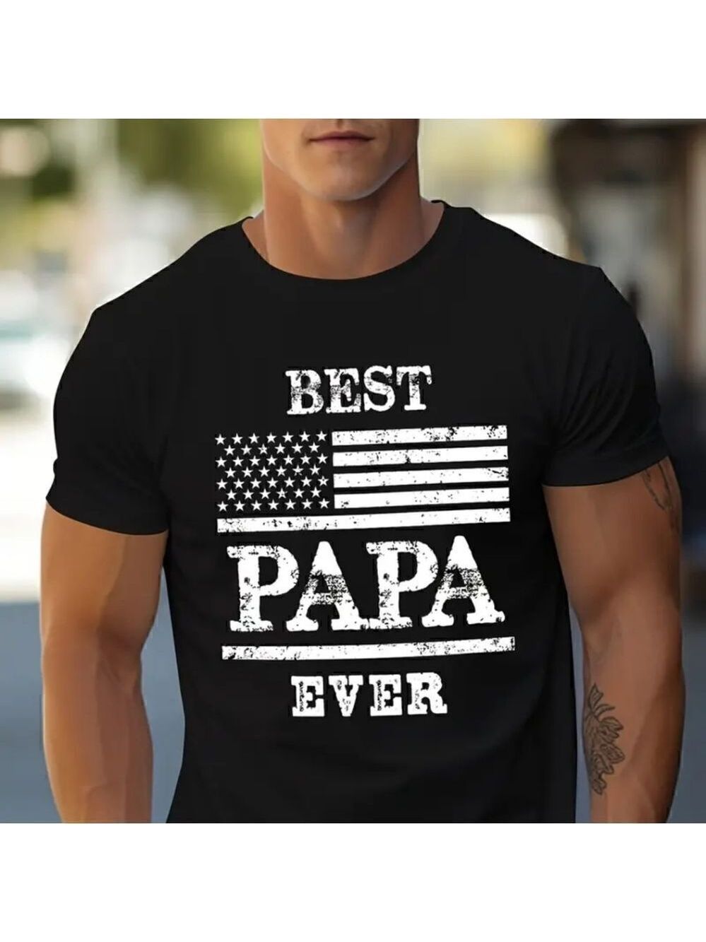 Best Dad Ever Vibrant Graphic Tee